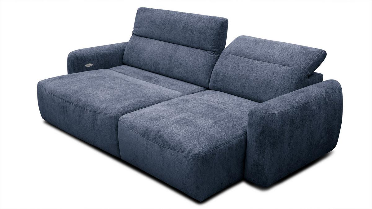 ECKSOFA NERO 4-Sitzer, dunkelblau - Schwarz/Dunkelblau, Holz/Textil (272/81/159cm) - Wozimo