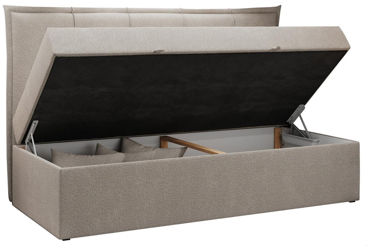 BOXBETT BANCO 90/200 Beige Struktur - H3 - Beige, Holz/Textil (90/200cm) - MKS