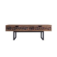 COUCHTISCH mit 2 Schubladen - Anaëlle - 120/59/39.5 cm - Dunkelbraun, Holzwerkstoff (59/120cm) - Calicosy