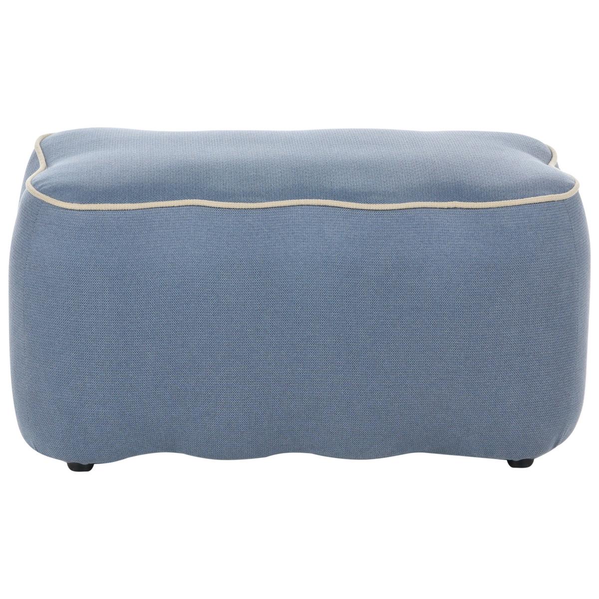POLSTERBANK Stoff Hellblau Juno - Beige, Textil (69/38/38cm) - Beliani