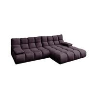 ECKSOFA VIVIEN Violett Velvet - Violett/Schwarz, Kunststoff/Textil (290/178cm) - KAWOLA