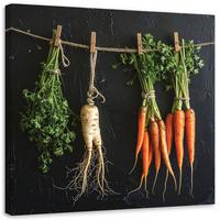 LEINWANDBILD Essen & Trinken 40x40cm - Orange, Textil (40/40cm) - Feeby