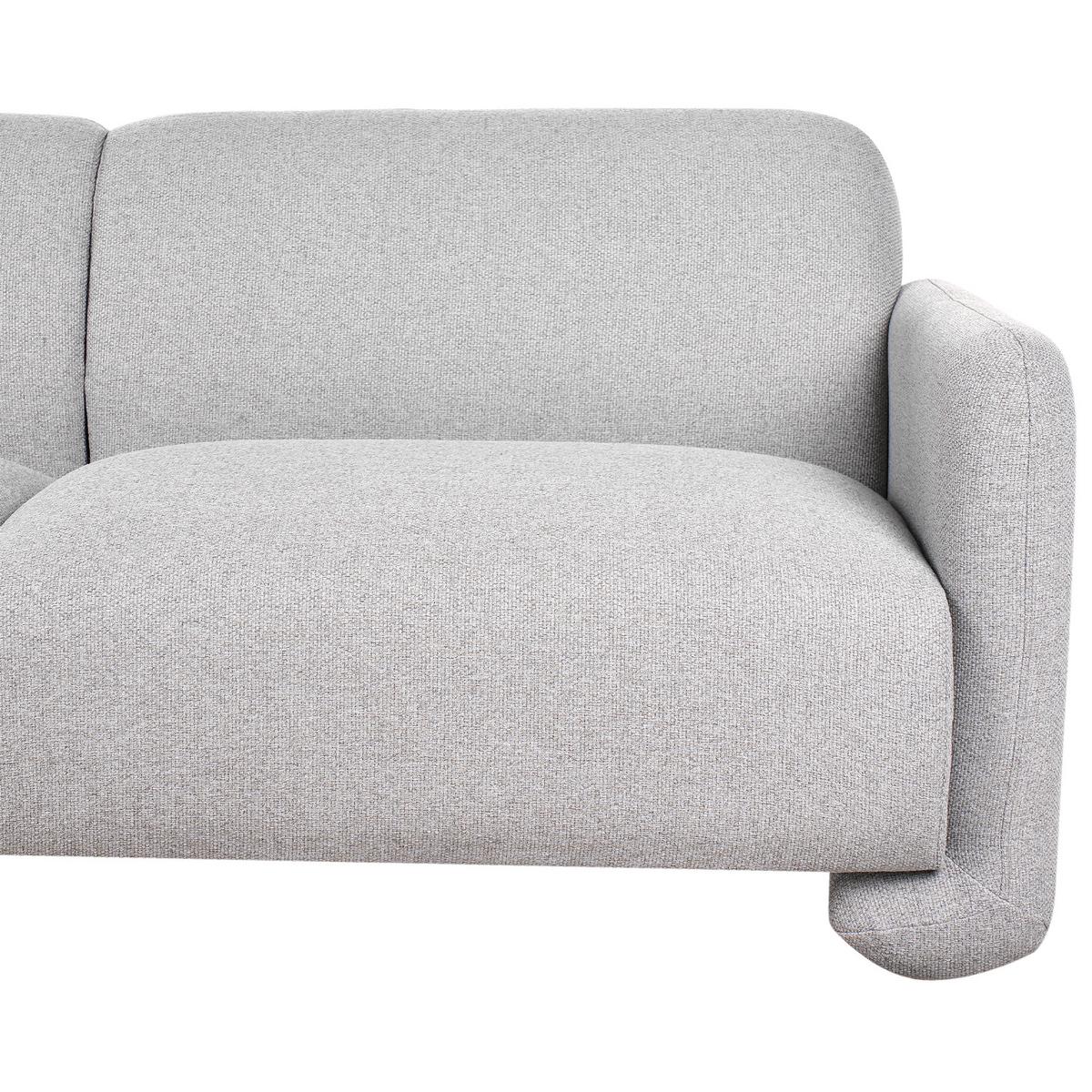 3-SITZER-SOFA Stoff Grau Saland - Grau, Textil (202/82/82cm) - Beliani