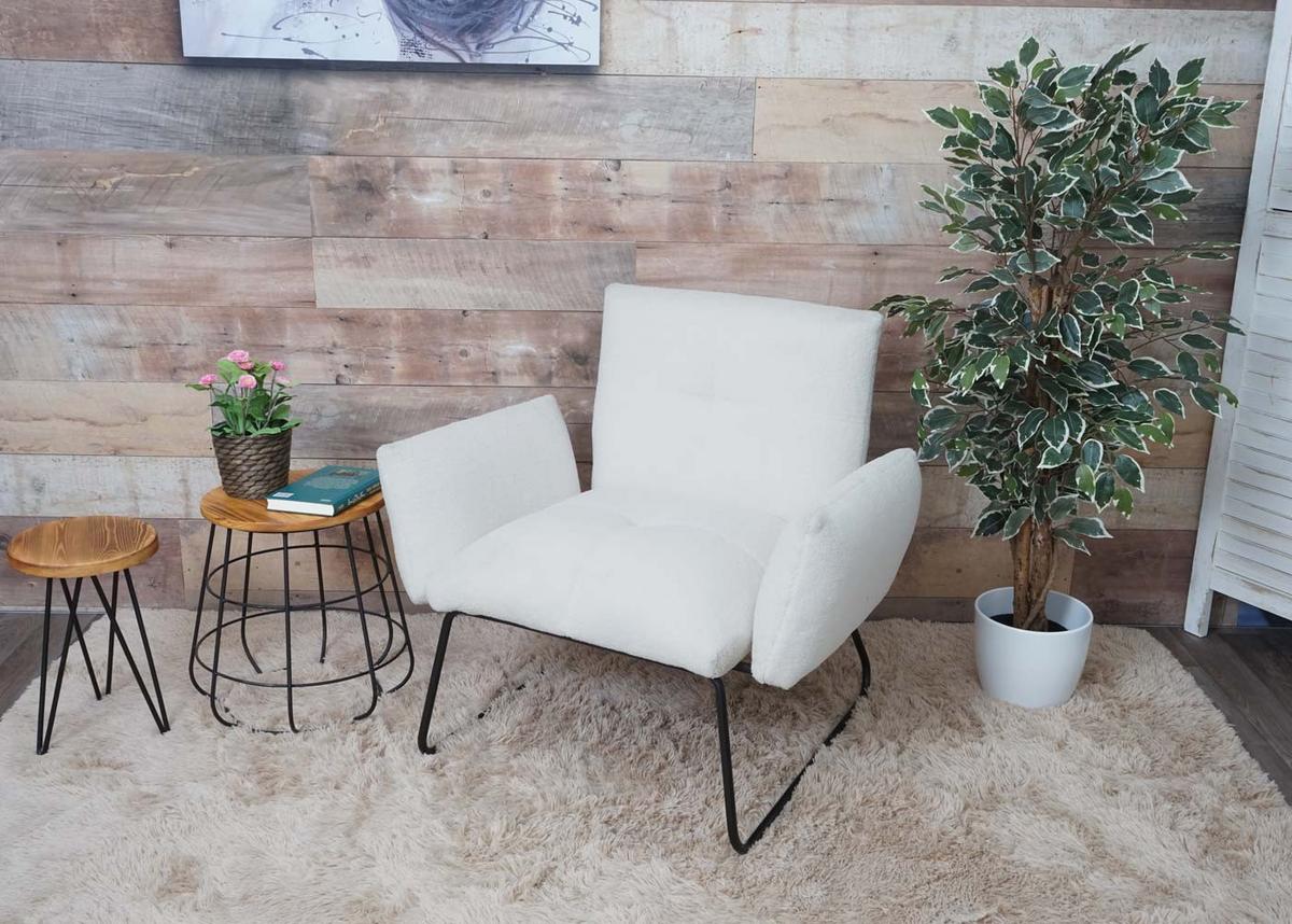 LOUNGE-SESSEL Weiß - Weiß, Textil (87/79/70cm) - MCW