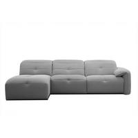 ECKSOFA TRENTO 4-Sitzer, grau - Schwarz/Grau, Holzwerkstoff/Kunststoff (165/262cm) - Wozimo