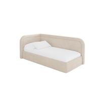 EINZELLBETT Jugendbett mit Bettkasten, Rechts - JOVY 90x200 Beige - Kaschmir, Holzwerkstoff/Textil (90/200cm) - ALTDECOR