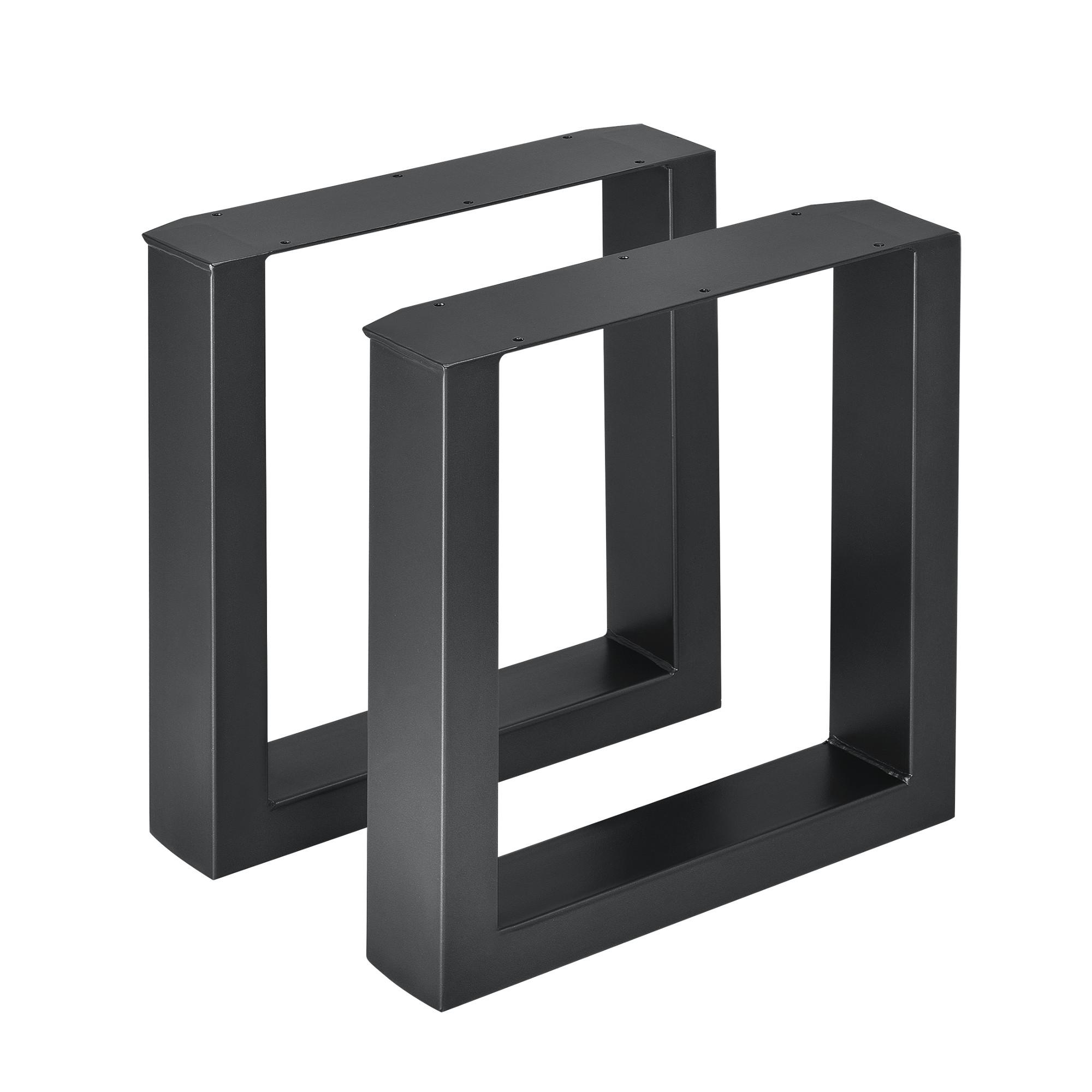 TISCHGESTELL-SET 2 TLG. Makers - Schwarz, Metall (40/43/8cm) - [en.casa]