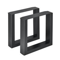 TISCHGESTELL-SET 2 TLG. Makers - Schwarz, Metall (40/43/8cm) - [en.casa]