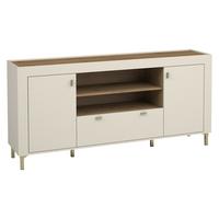 SIDEBOARD Mossa 2D1S MO07 - Kaschmir/Goldfarben, Holzwerkstoff/Kunststoff (177/84/40cm) - MIRJAN24