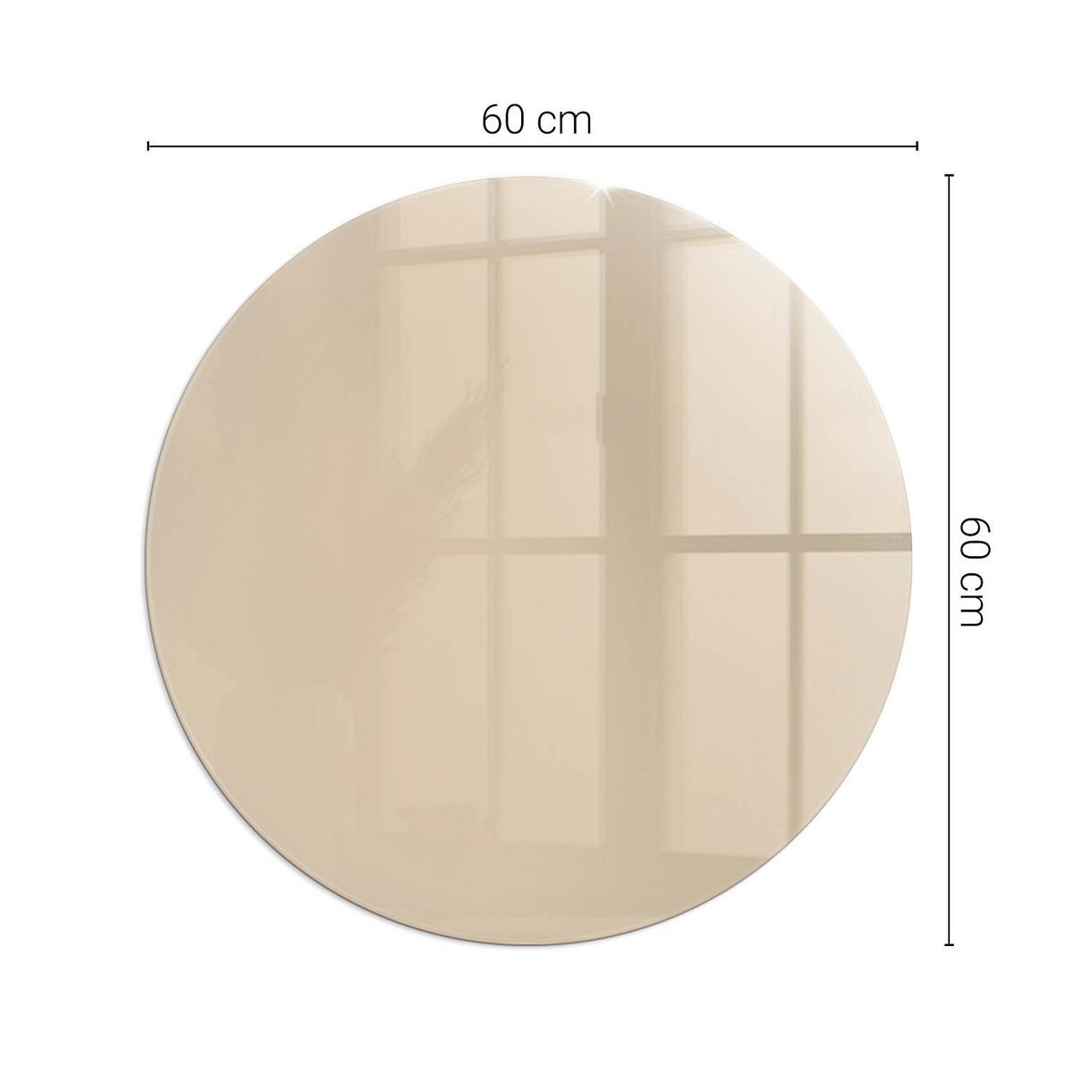 GLASPLATTE für Kamin Ø 60 cm - Gelb, Glas (60/60/0.4cm) - TULUP
