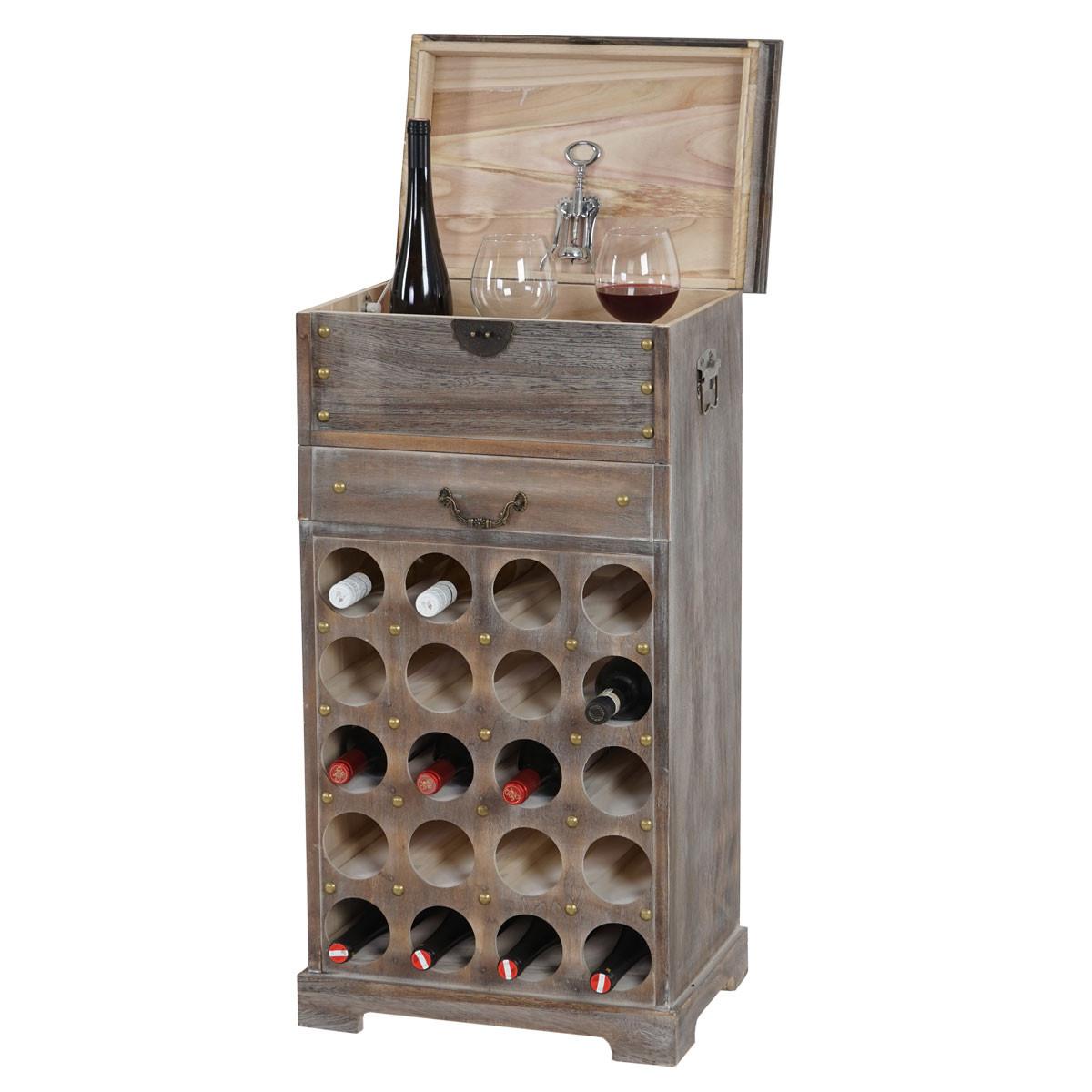 WEINREGAL Braun - Braun, Holz (48/94/31cm) - MCW