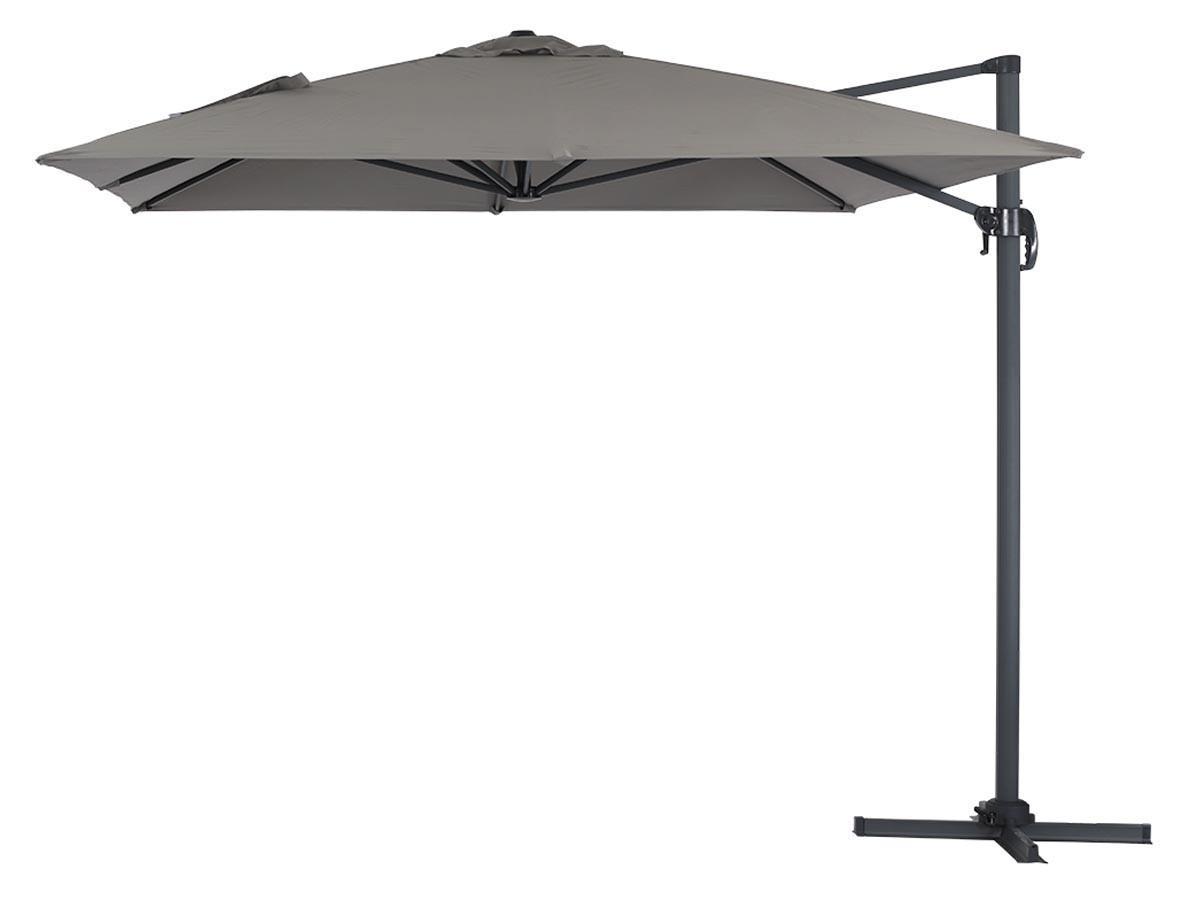 SONNENSCHIRM sun 4 Grau - Grau, Metall (400/300cm) - Habitat Garten