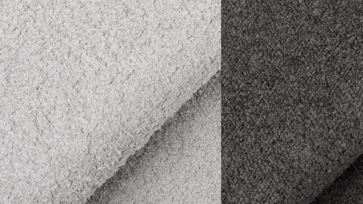 SOFA CALME 2,5-Sitzer, hellgrau - Hellgrau/Schwarz, Holz/Textil (199/92/108cm) - Wozimo