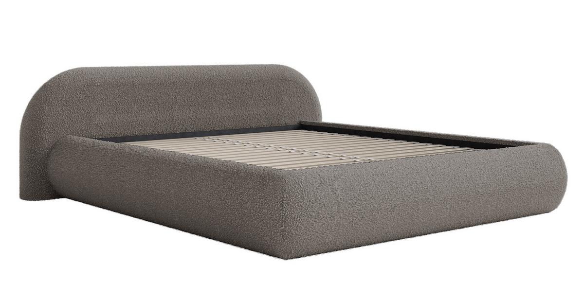 POLSTERBETT Shels Low Braun 140x200 cm - Schwarz/Braun, Kunststoff/Textil (140/200cm) - Selsey