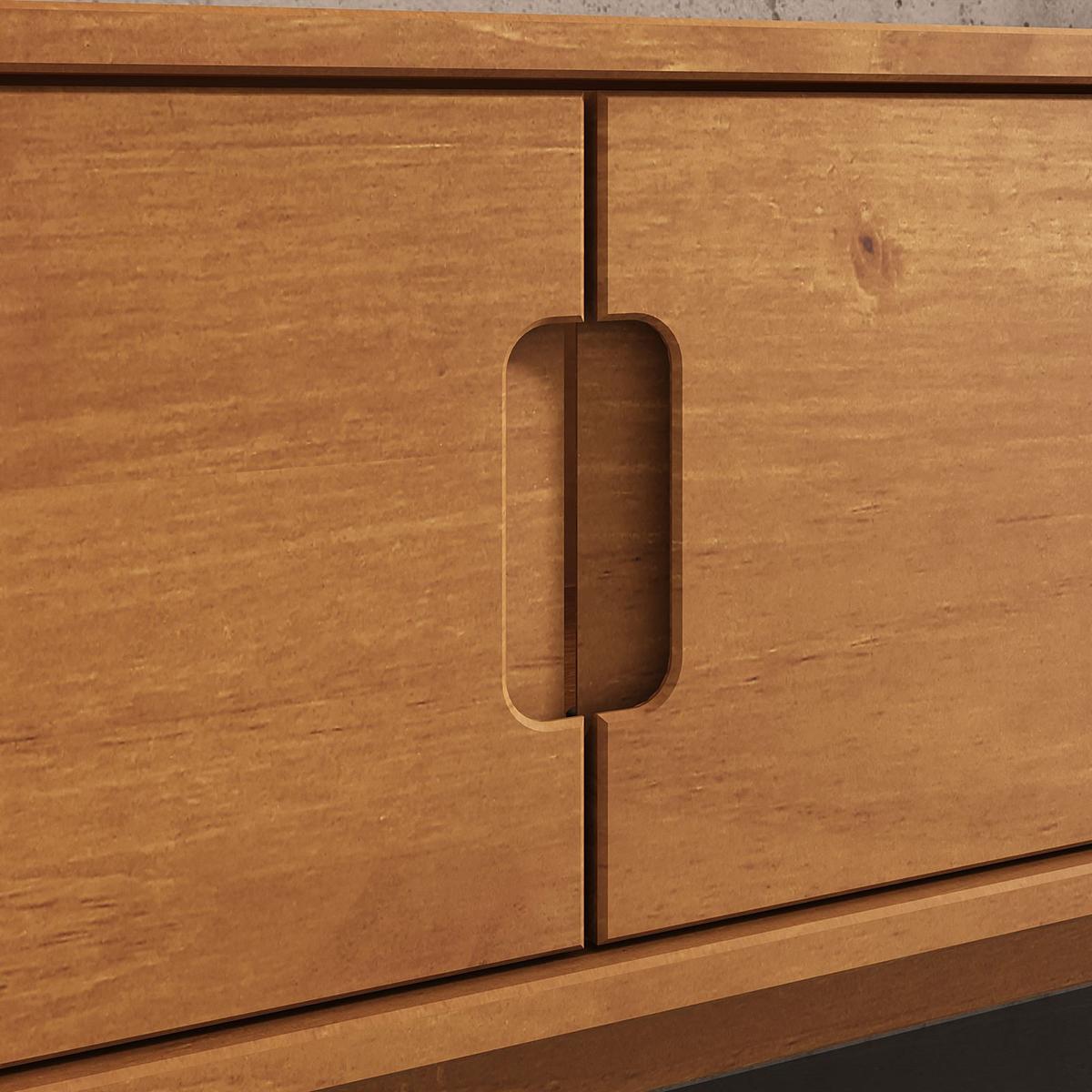 LOWBOARD TIVOLI Eiche - Eichefarben, Holz (180/52/41cm) - IDIMEX