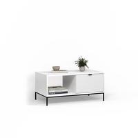 COUCHTISCH Aterno Weiß mit einer Schublade - Weiß, Holzwerkstoff (50/90/45cm) - Livinity®