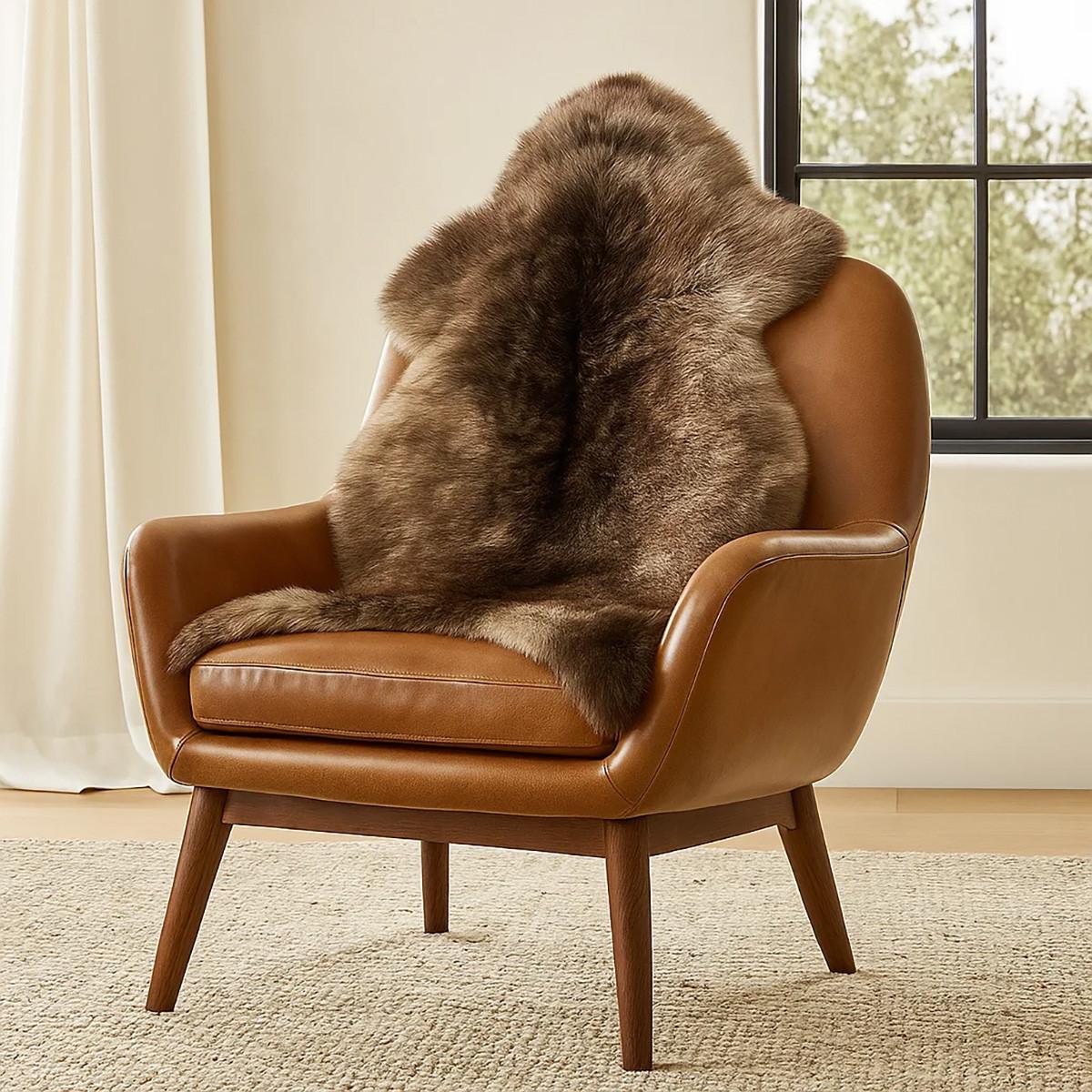 SCHAFFELL Natur Taupe ca. 110 cm - Taupe, Fell (60/110cm) - Provellus