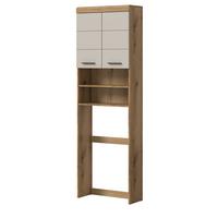 WASCHMASCHINENSCHRANK Sand, Eiche matt 63 x 191 cm, Waschmaschinen Überbau mit viel Stauraum - Sandfarben/Kaschmir, Holzwerkstoff/Kunststoff (63/191/24cm) - Inn.Furn
