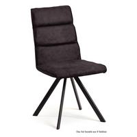 ESSZIMMERSTUHL (8er-Set) Ddene 47x92x60 Schwarz/Espresso - Dunkelbraun/Schwarz, Kunststoff (60/92/47cm) - 58aufmkessel