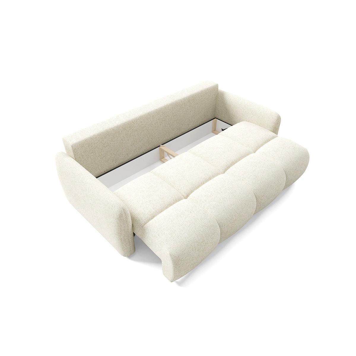 SOFA Vittoria 3 Sitzplätze Cremefarben - Weiß, Holz (236/95/121cm) - Petits-meubles