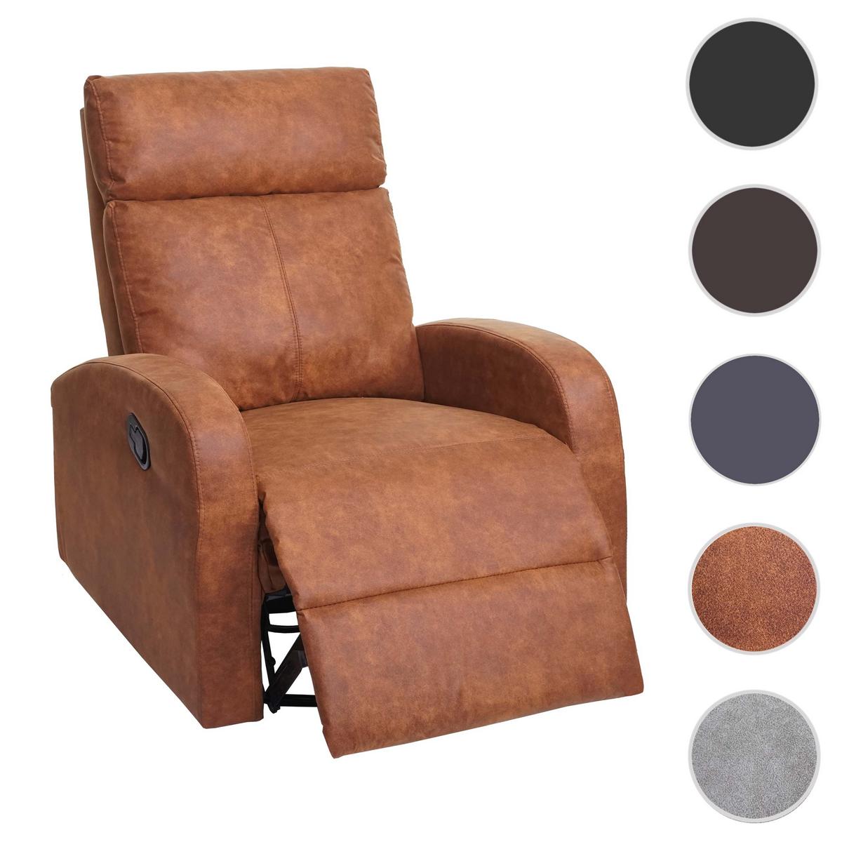 FERNSEHSESSEL PREMIUM Rehbraun - Hellbraun, Textil (75/100/96cm) - MCW