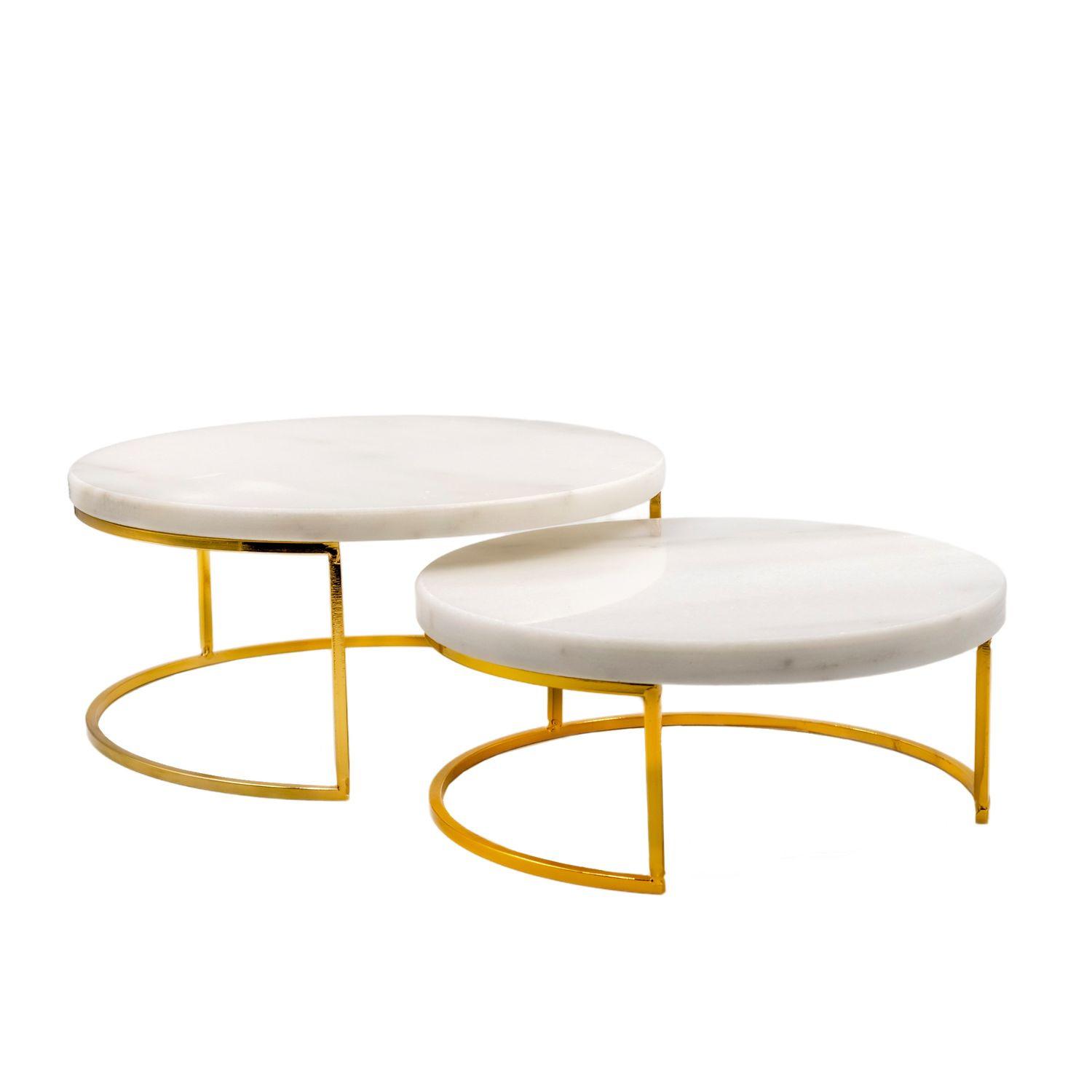 TORTENSTÄNDER SET (2-tlg.) - Weiß, Stein (19/9/19cm) - Intirilife