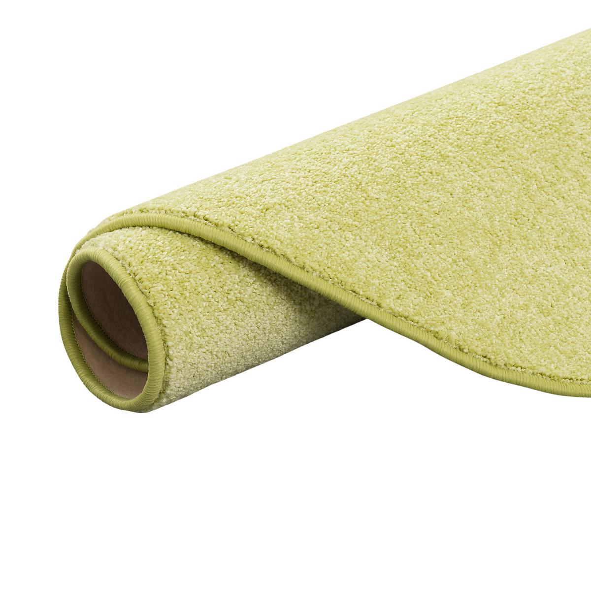 HOCHFLOR VELOURS TEPPICH LUNA RUND - Limette, Textil (200/200cm) - Snapstyle