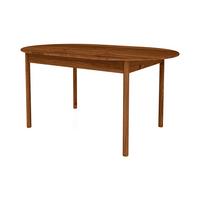 TISCH OVAL AUSZIEHBAR INA Wildeiche - Mokka, Holz (160/100/77cm) - byoak