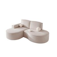 ECKSOFA Arlet In Stoff Riviera - Beige, Holzwerkstoff/Textil (277/156cm) - Fun Möbel
