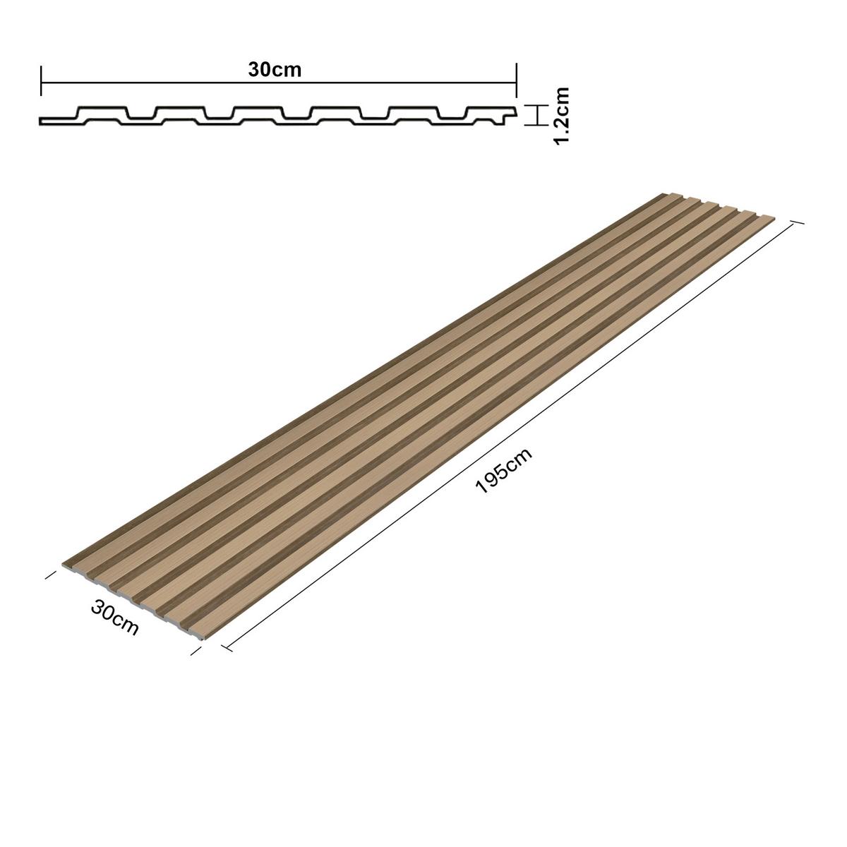 WANDPANEEL-SET 5 TLG. Borger - Eichefarben, Kunststoff (30/195/1.2cm) - NEU.HOLZ