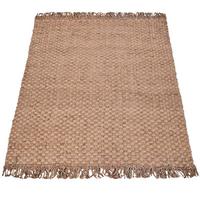 JUTETEPPICH handgewebt wendbar, mit Korbbindung-Motiv, Natur, 120 x 170 cm - Beige, Textil (170/120cm) - KADIMA DESIGN