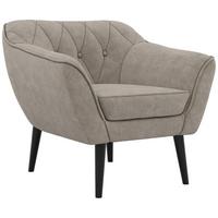 SESSEL PIRS - Greige Strukture - Schwarze Beine - Greige/Schwarz, Holzwerkstoff/Textil (80/75/74cm) - MKS