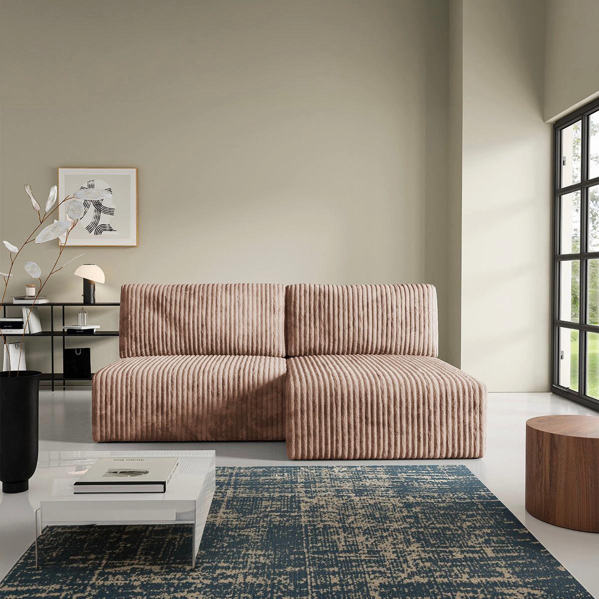 ECKSOFA Angela 3 Sitzplätze Hellbraun - Braun, Holz (210/149cm) - Petits-meubles