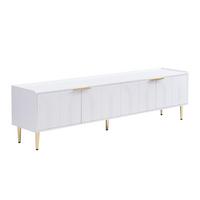 TV-LOWBOARD 170 cm in Weiß & Gold Design - Braun, Holzwerkstoff (170/48/35cm) - Urban Meuble