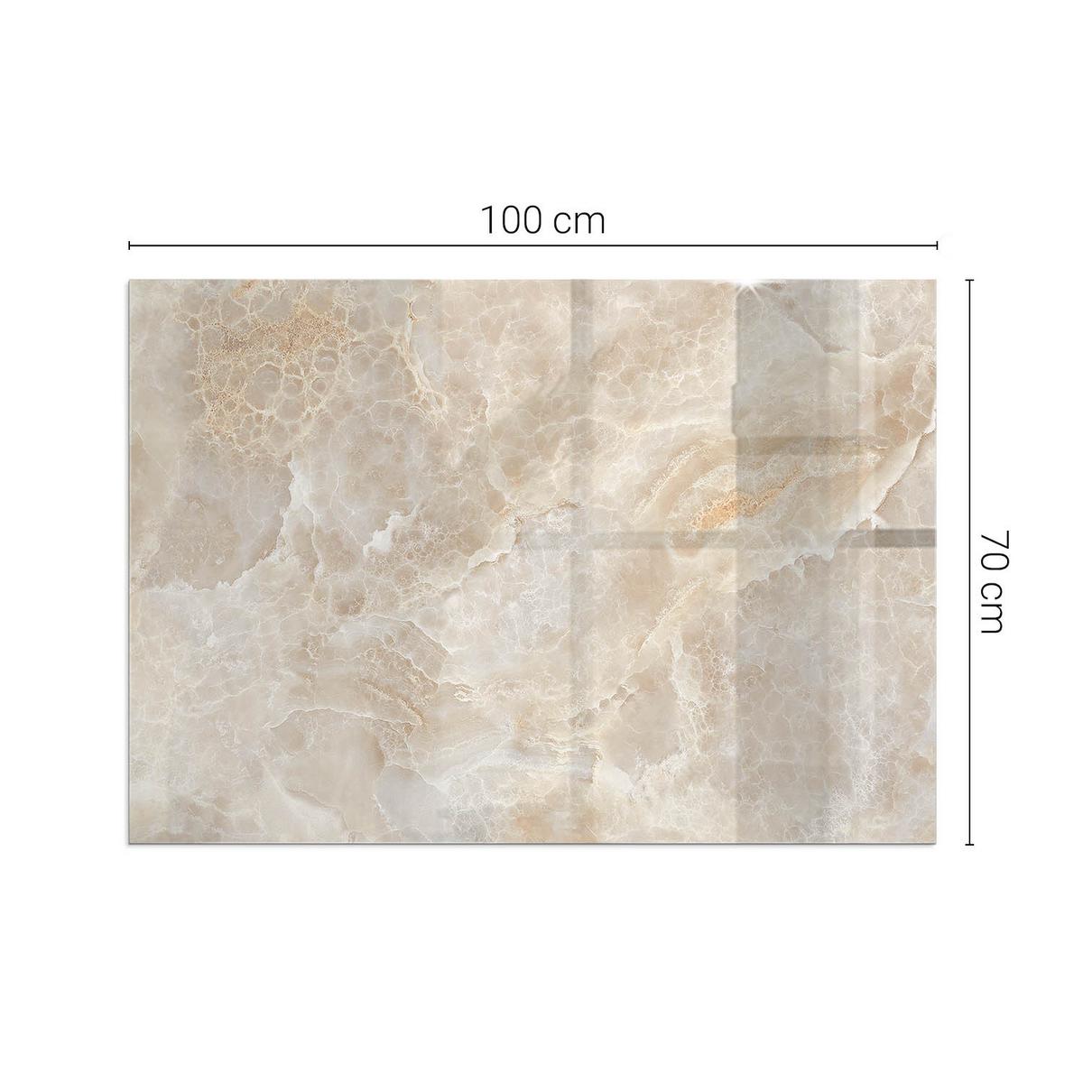 GLASPLATTE für Kamin 100x70 cm - Beige, Glas (100/70/0.4cm) - TULUP