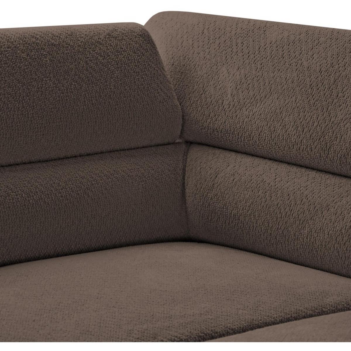 ECKSCHLAFSOFA Mellow mit Bettkasten, Dunkelbraun, links - Dunkelbraun/Schwarz, Textil (270/205cm) - Beautysofa