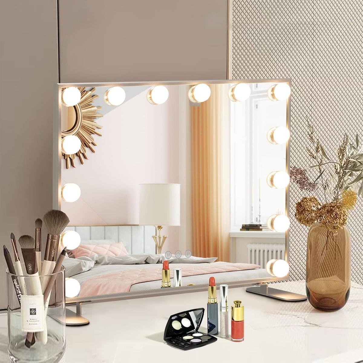 SPIEGEL Hollywood Silber - Silberfarben, Glas (50/43/18cm) - COSTWAY