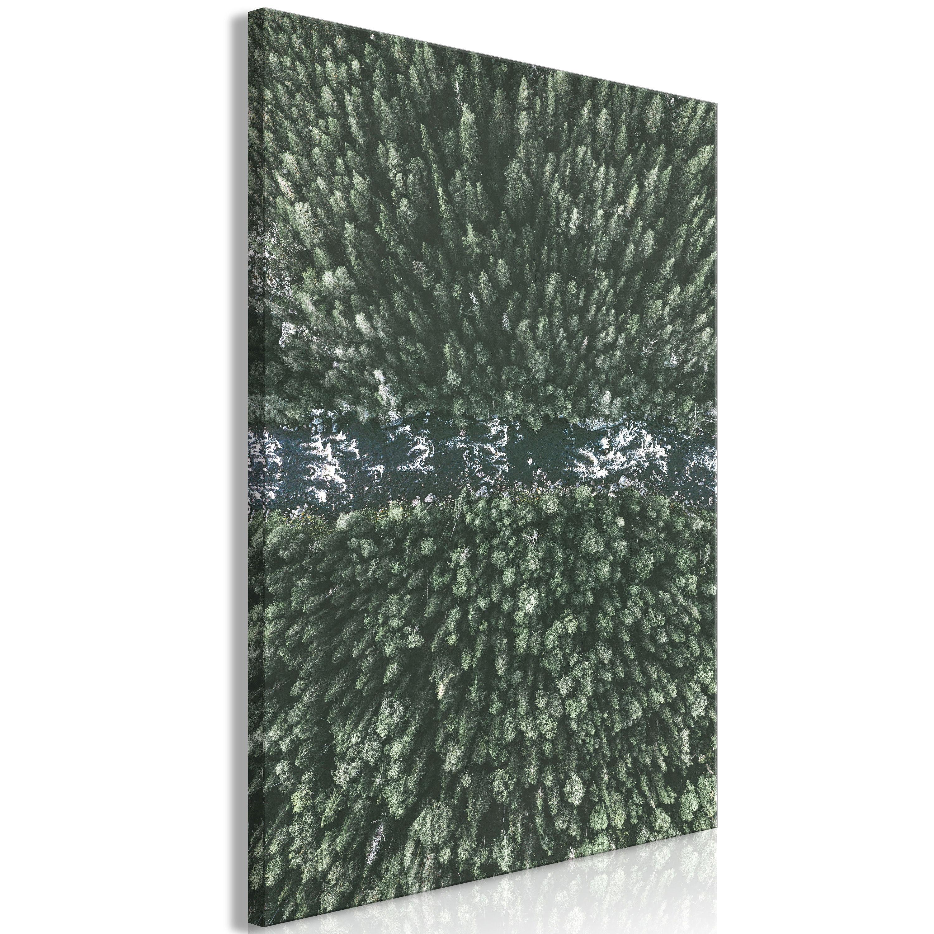 KUNSTDRUCK Grün 40/60 cm - Grau/Grün, Textil (40/60cm) - KUNSTLOFT