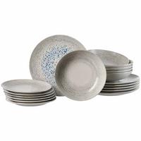 TELLER-SET Rimini grau 18-tlg. - Grau, Keramik (2/2/2cm) - Ritzenhoff Breker