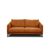 SOFA VILT 2,5-Sitzer, orange - Schwarz/Orange, Holzwerkstoff/Textil (202/89/94cm) - Wozimo