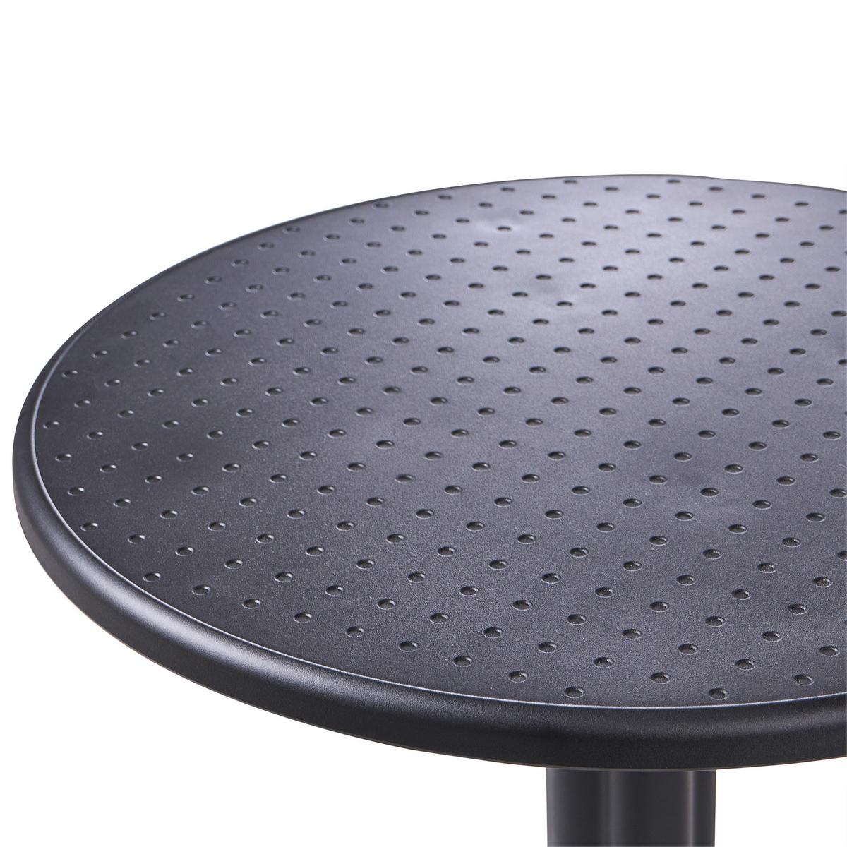 GARTEN-BARTISCH 60/60 cm Schwarz Legrena - Schwarz, Kunststoff (60/60/111cm) - Beliani