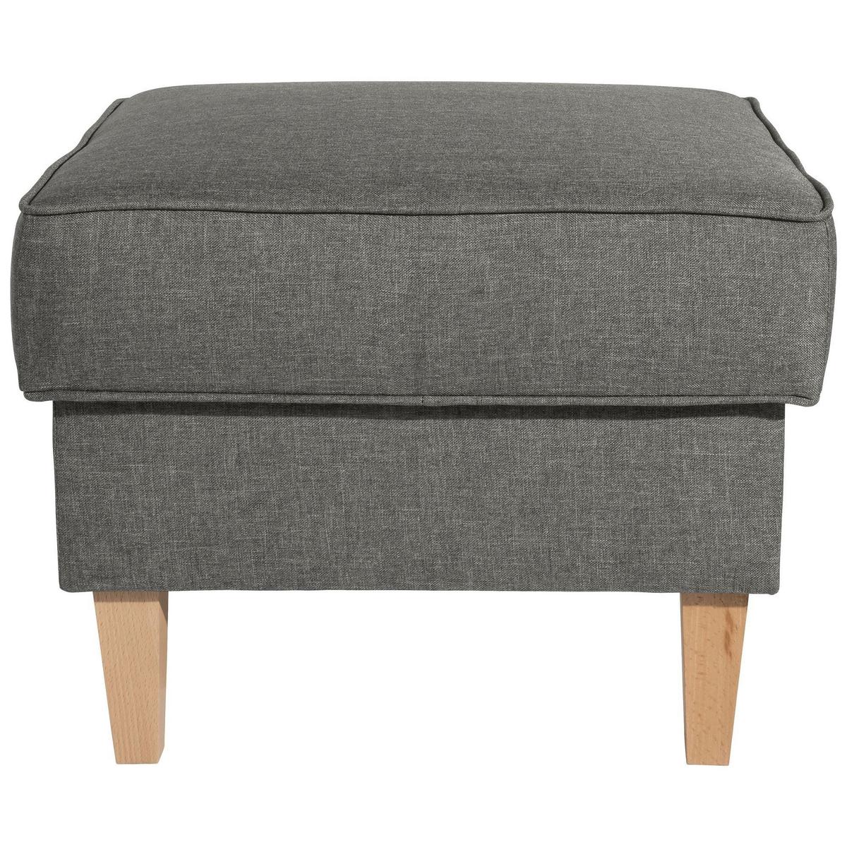 HOCKER Karlen Bezug Flachgewebe Buche natur / hellgrau - Buchefarben/Hellgrau, Kunststoff (53/45/53cm) - 58aufmkessel