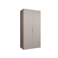 DREHTÜRENSCHRANK 202/100/52 2-türig - Kaschmir/Goldfarben, Holz (100/202/52cm) - MÖBEL KRYSPOL