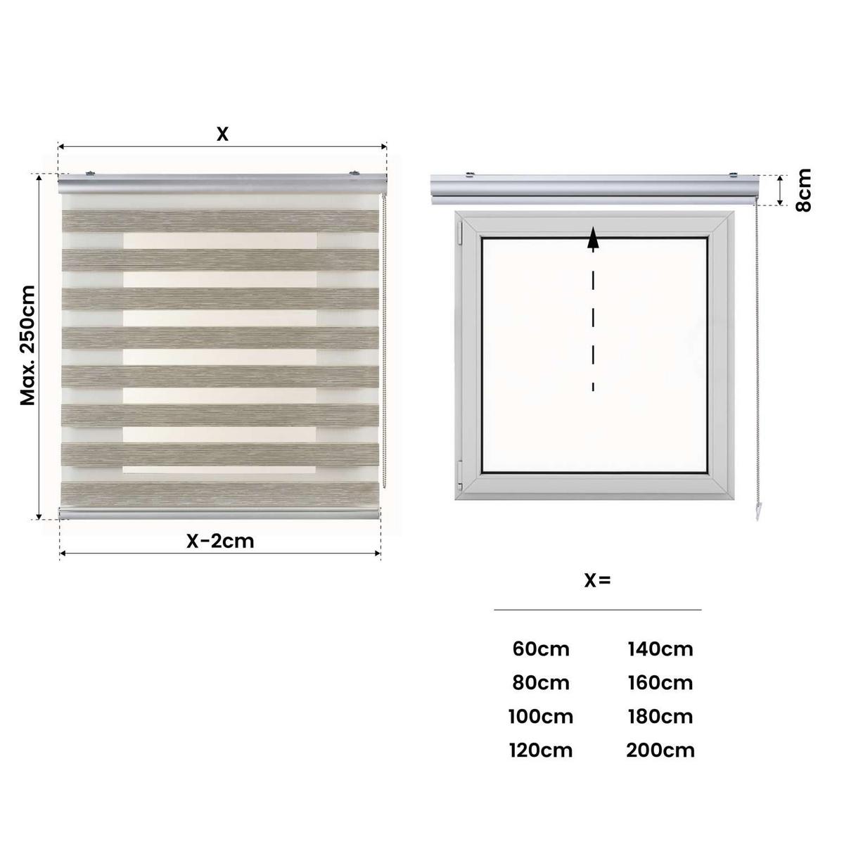 DOPPELROLLO Beige 200x250 cm - Beige, Kunststoff (200/250cm) - STORESDECO