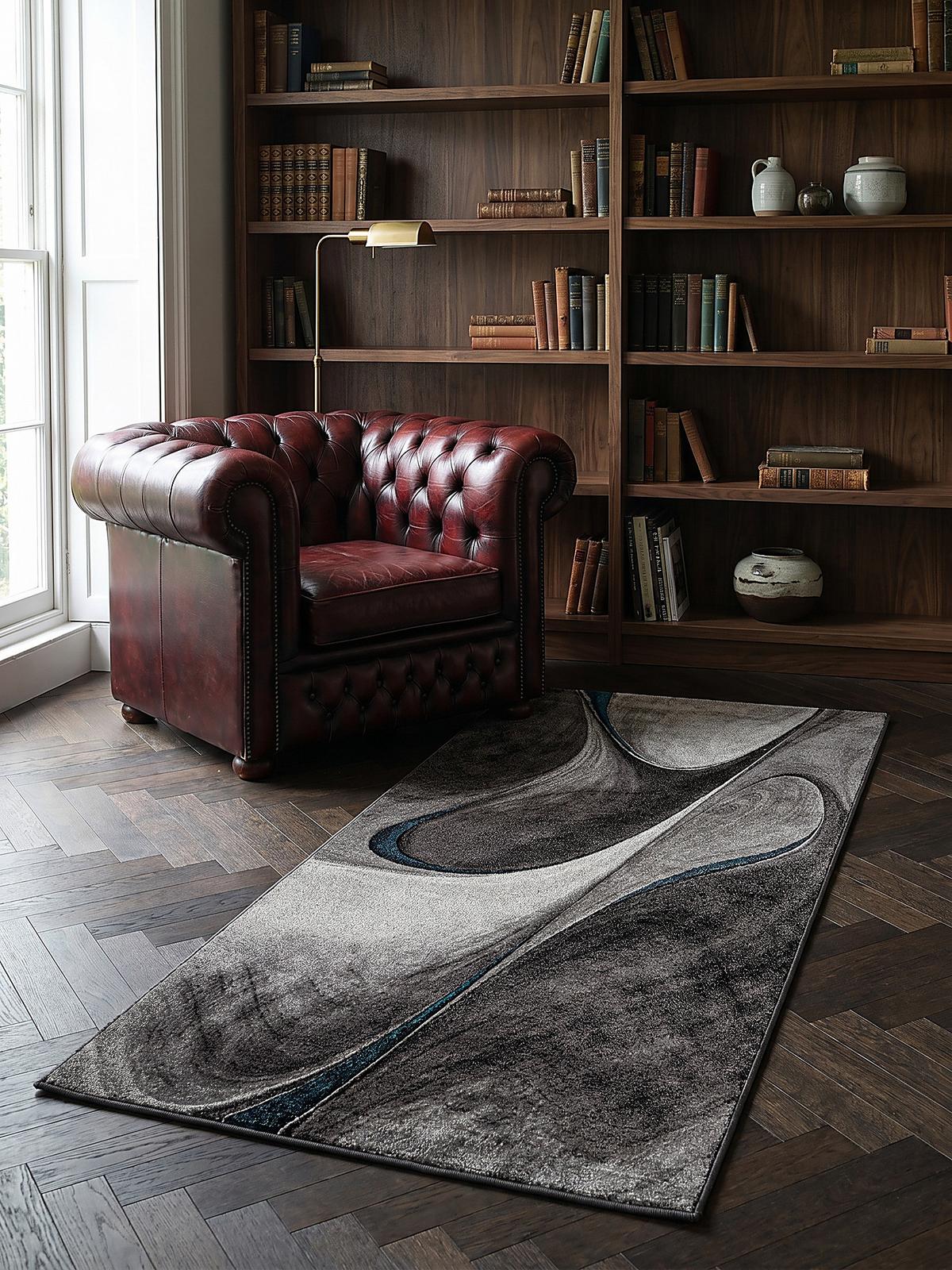 TEPPICHLÄUFER Abstrakt BIENO Polypropylen Grau 80 x 150 cm - Grau, Textil (80/150cm) - KADIMA DESIGN