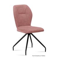 ESSZIMMERSTUHL (4er-Set) Dinnie 51x92x60 Schwarz/Rosewood - Dunkelrosa/Schwarz, Kunststoff (60/92/51cm) - 58aufmkessel