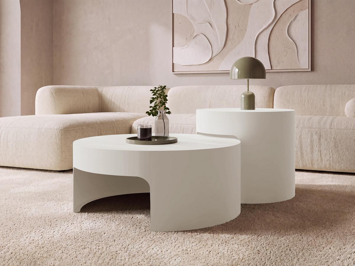 COUCHTISCH-SET Vellaro - Kaschmir, Holzwerkstoff/Metall (76/76/32cm) - MIRJAN24