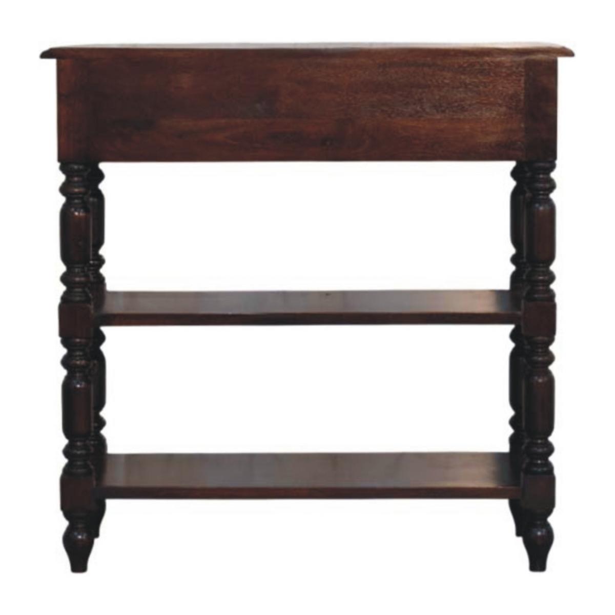 BEISTELLTISCH Rich-Cherry-Finish, 2 Schubladen, 2 große offene Regale, Dunkelbraun - Dunkelbraun, Holz (80/35/80cm) - Artisan Furniture