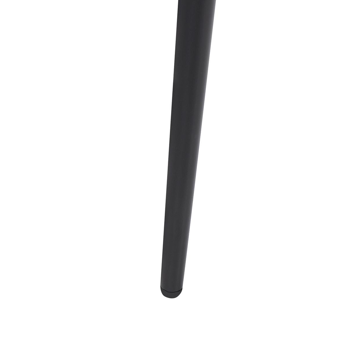 ESSTISCH 120/120/76 cm Weiß schwarz Rund Odeon - Weiß, Holzwerkstoff (120/120/76cm) - Beliani