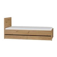 KINDERBETT 90/200 Kasla Holz und Anthrazitgrau - Braun, Holzwerkstoff (90/200cm) - Petits-meubles